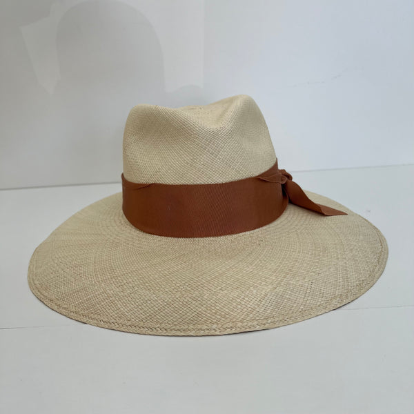 Boat Hat - Cashew Ribbon