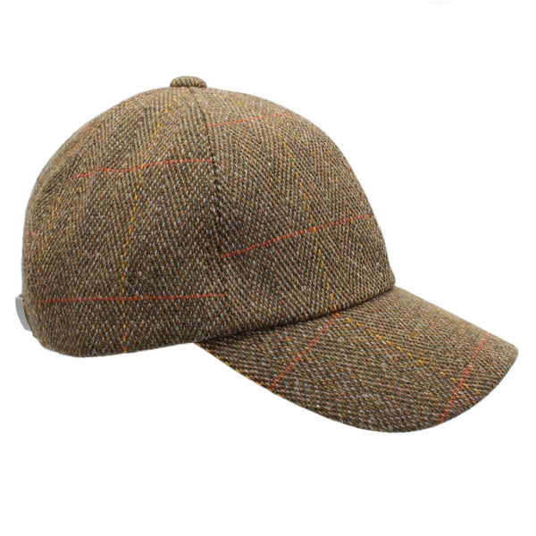 Callow Derby Tweed Baseball Cap : Autumn Leaf