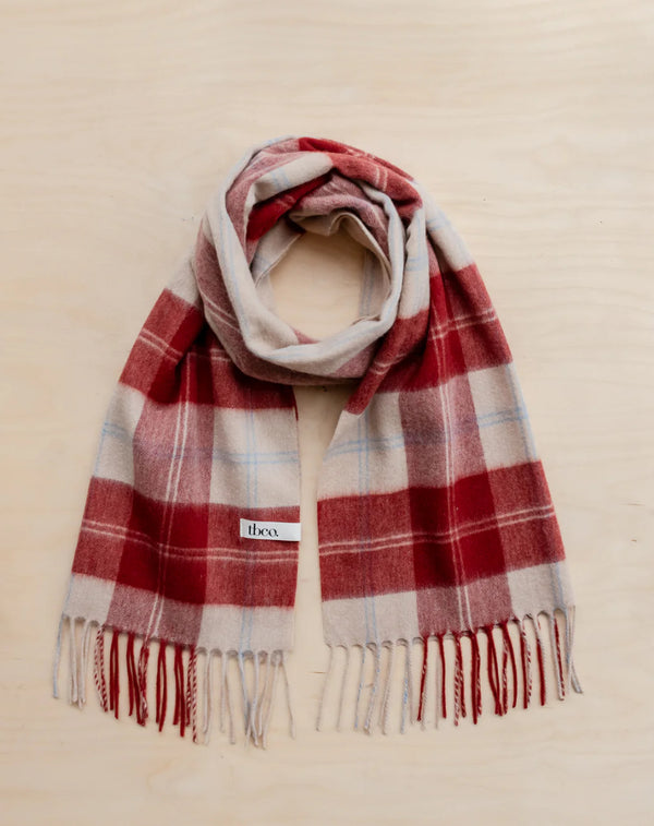 Lambswool Scarf                    Red Varsity Check