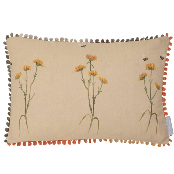 Daisy Watercolour Natural Linen Cushion / Hand Painted Watercolour Printed / 30 x 50cm