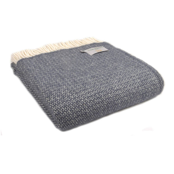 Illusion Pure New Wool Blanket : Blue Slate