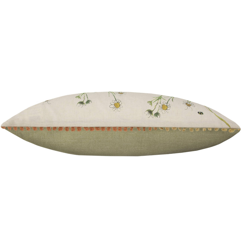Ellaphie Natural Linen Cushion / Hand Painted Watercolour Printed Cushion / 40 x 60cm