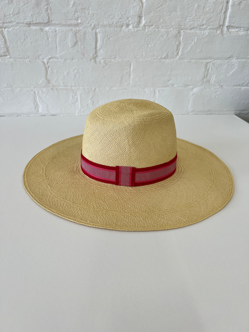 Alison - Golden Ribbon Panama Hat