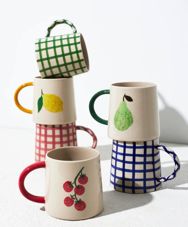 Green Checked Cup