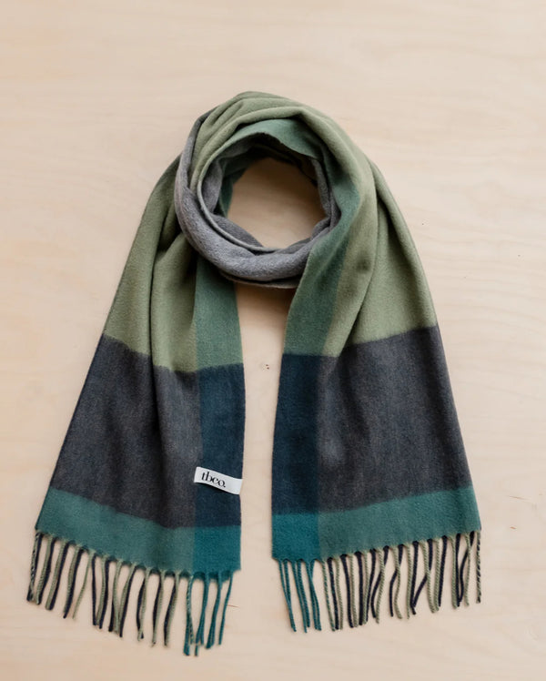 Lambswool Scarf        Green Check