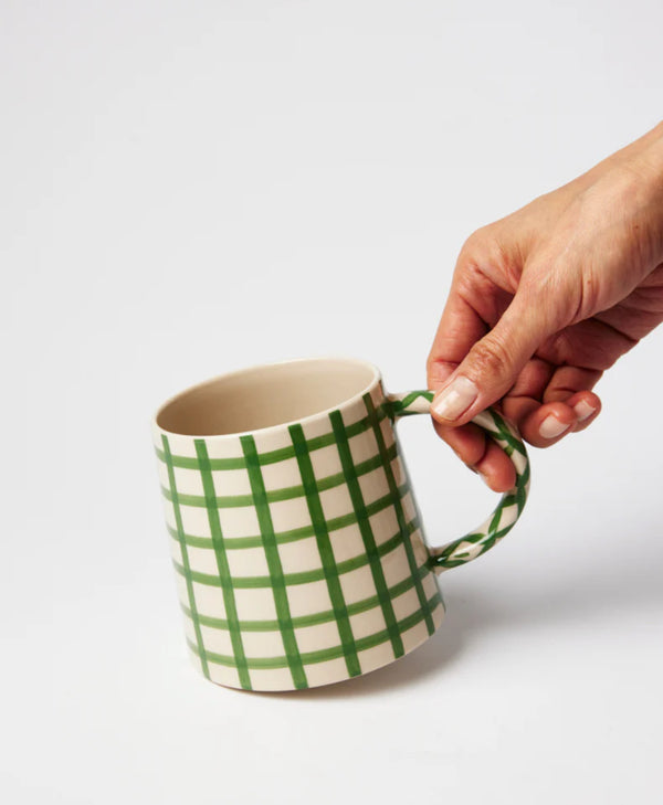 Green Checked Cup