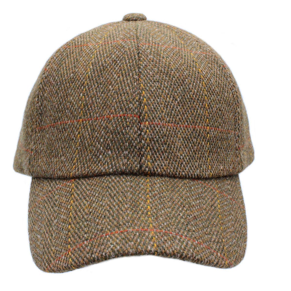 Callow Derby Tweed Baseball Cap : Autumn Leaf