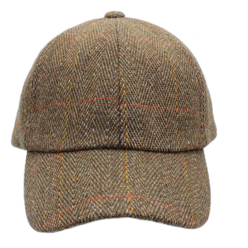 Callow Derby Tweed Baseball Cap : Autumn Leaf