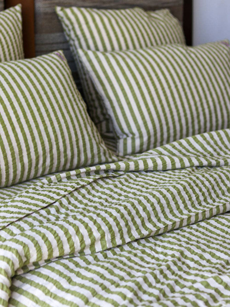 Pistachio Seersucker Standard Pillowcase Set