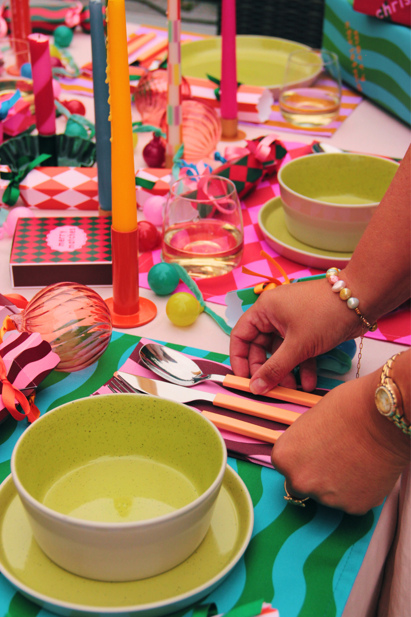Multicoloured Stripe Pattern Christmas Crackers