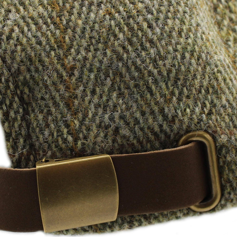 Callow Derby Tweed Baseball Cap : Sage Green
