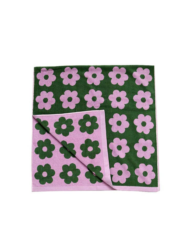 Flowerbed Bath Towel