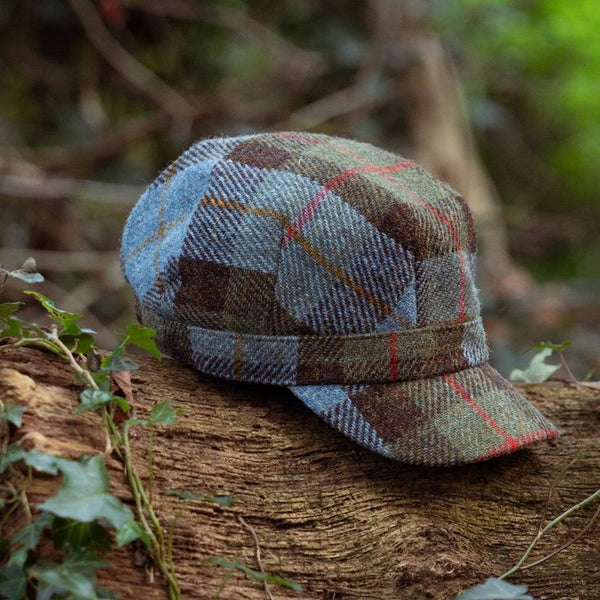 Rhona Harris Tweed Cadet Cap: MacLeod Tartan / ONE SIZE