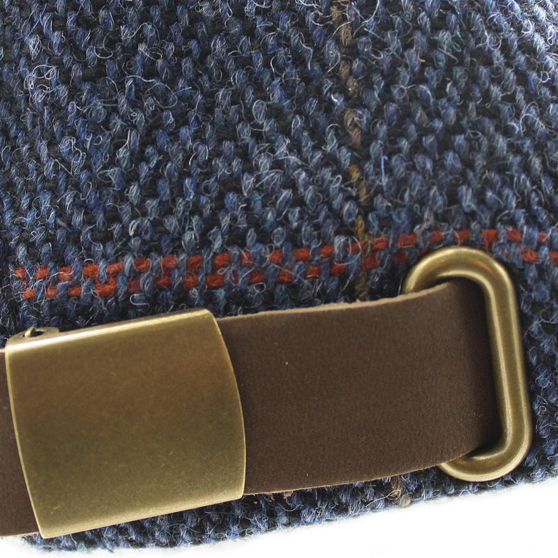 Callow Derby Tweed Baseball Cap : Midnight Blue