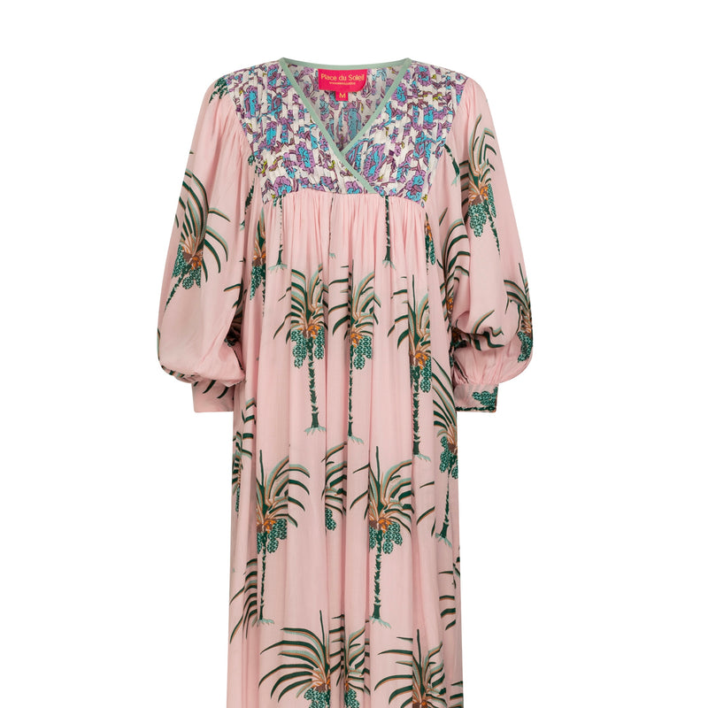Place Du Soleil - Pink Palm Dress