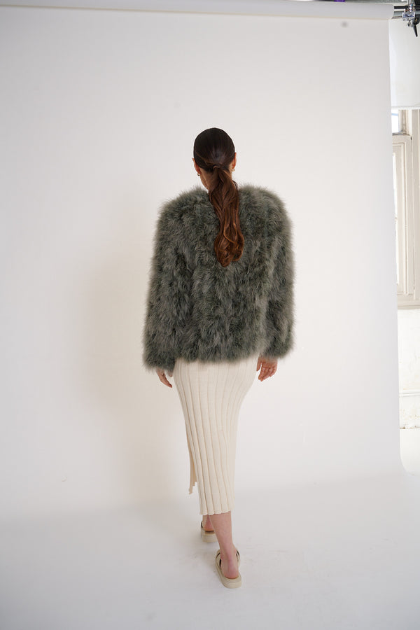 BIRDS OF A FEATHER - Angel Feather Jacket Moss