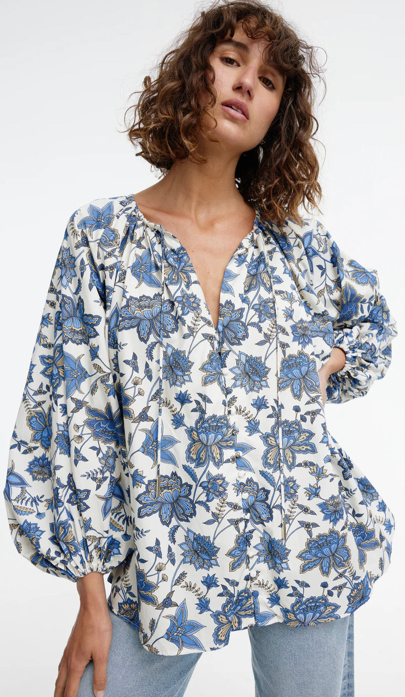Kinney - Astrid Top Floral Blue