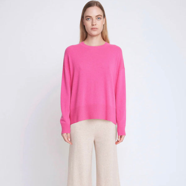 N.07 Oversized Crew Cashmere Blend - Dragon Fruit